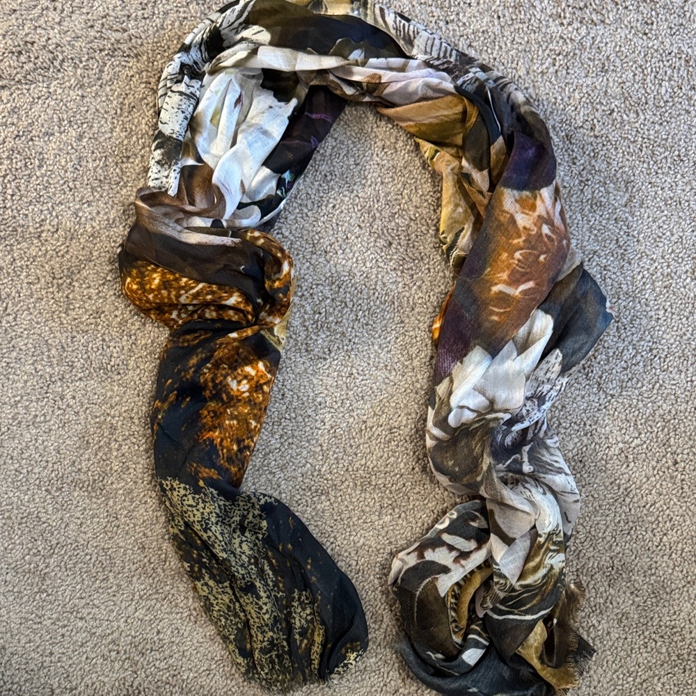 Abstract Floral Multicolor Lightweight Women's Scarf